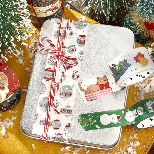 BGMマスキングテープ BM-SPLM065 2025年クリスマス限定 猫とクリスマス BGMマスキングテープ BM-SPLM065 2025年クリスマス限定 猫とクリスマス