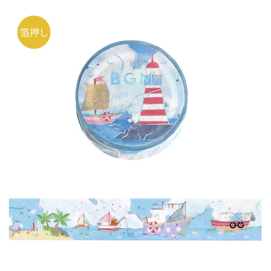 BGMマスキングテープ BM-SPLN050 夏限定・夏の港