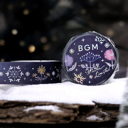 BGMマスキングテープ BM-SPLW033 冬限定 花模様