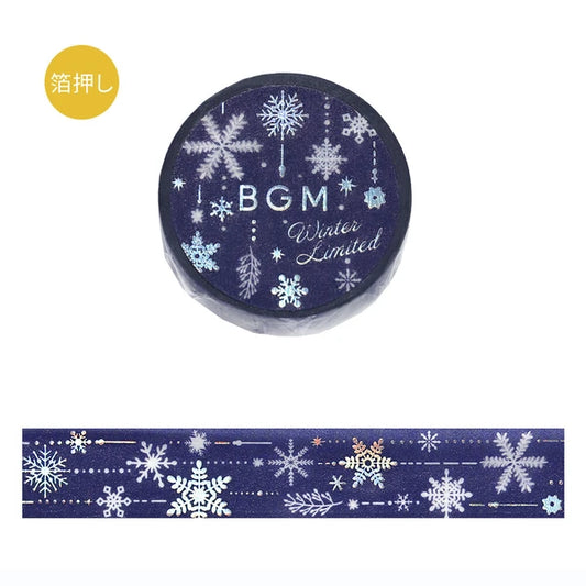 BGMマスキングテープ BM-SPLW040 冬限定 雪夜