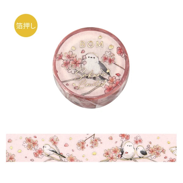 BGMマスキングテープ BM-SPSA049 桜限定・桜とシマエナガ