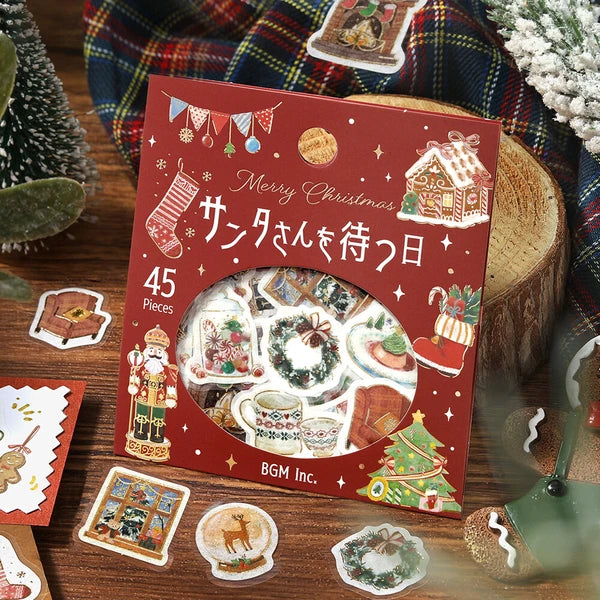BGMフレークシール BS-FGLC015 2025年クリスマス限定 サンタさんを待つ日