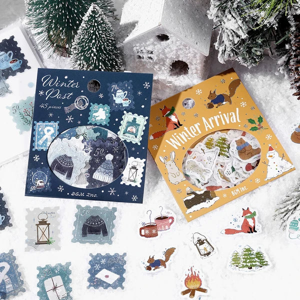 BGMフレークシール BS-FGLW012 冬限定 郵便局・冬のお便り