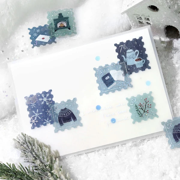 BGMフレークシール BS-FGLW012 冬限定 郵便局・冬のお便り