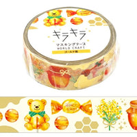 ワールドクラフト【キラキラマスキングテープ15mm】 KRMT15-070 Honey