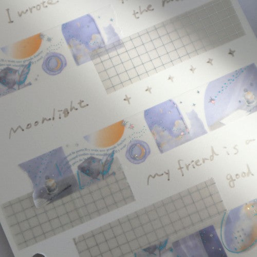 ワールドクラフト マスキングテープ KRMT15-099 【キラキラマスキングテープ15mm】 Moonlight