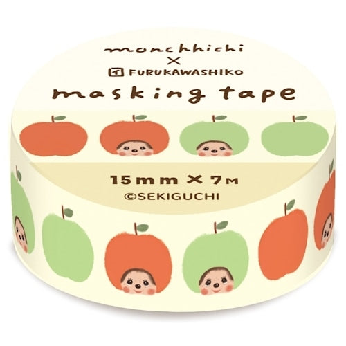 古川紙工 マスキングテープ MM27 モンチッチ ますきんぐテープ りんご