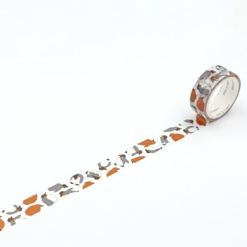 ワールドクラフト マスキングテープ MRMT-007 【まみれマスキングテープ15mm】 ペンギン