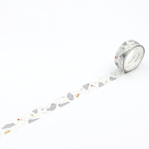 ワールドクラフト マスキングテープ MRMT-008 【まみれマスキングテープ15mm】 あざらし