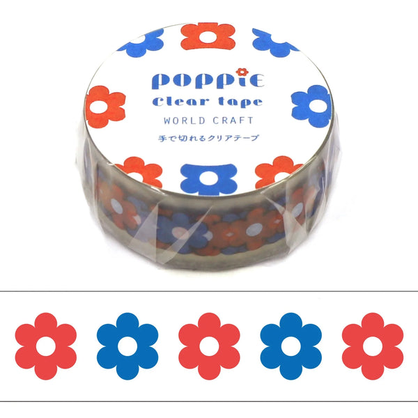 ワールドクラフト【POPPiE クリアテープ】POP-CT15-001 Flower