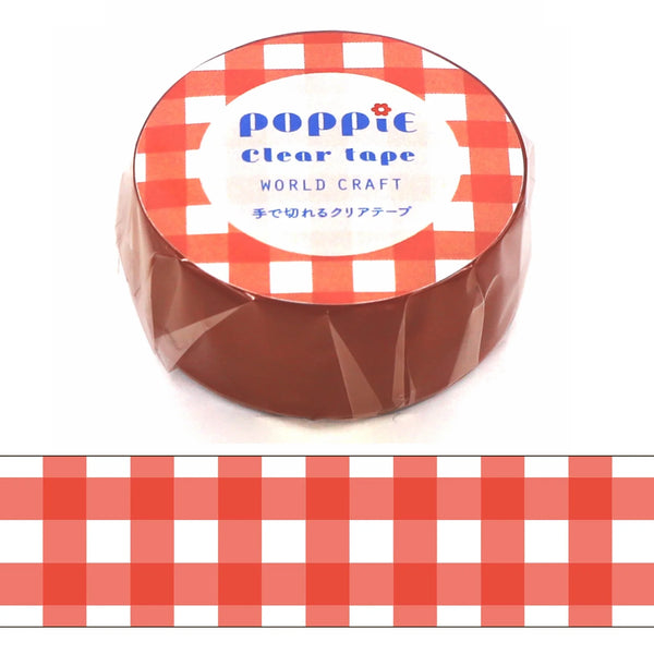 ワールドクラフト【POPPiE クリアテープ】POP-CT15-002 Red