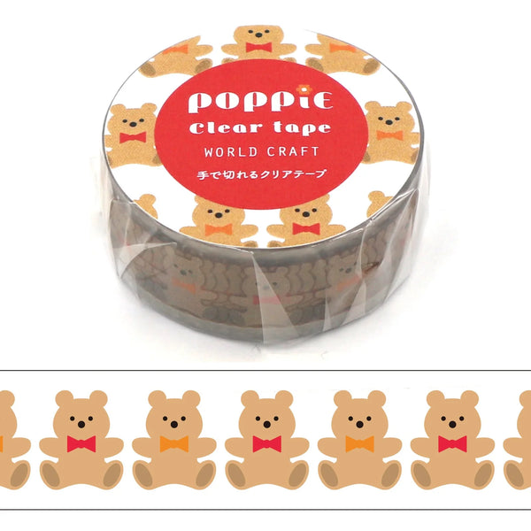 ワールドクラフト【POPPiE クリアテープ】POP-CT15-003 Bear