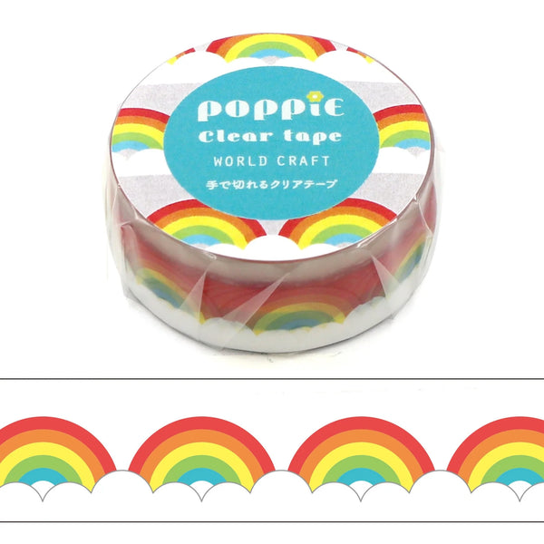 ワールドクラフト【POPPiE クリアテープ】POP-CT15-005 Rainbow