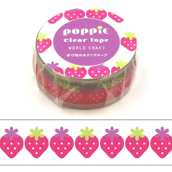 ワールドクラフト【POPPiE クリアテープ】POP-CT15-007 Strawberry