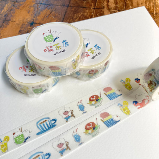 spicaの庭 マスキングテープ SM12 muuちゃんシリーズ 喫茶店 15mm×7m