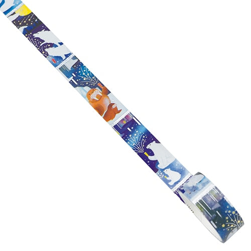 ワールドクラフト マスキングテープ TMKR-012 キラキラ光るたてマス 15mm×5m 真夜中の花火