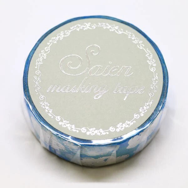 SAIEN マスキングテープ UR3015 鰯雲　銀箔 15mm×7m巻き