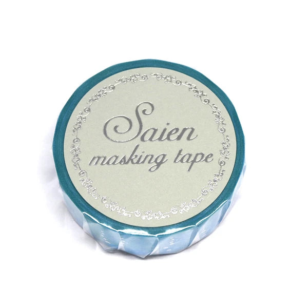 SAIEN マスキングテープ UR3035 ソーダ　銀箔 15mm×7m巻き