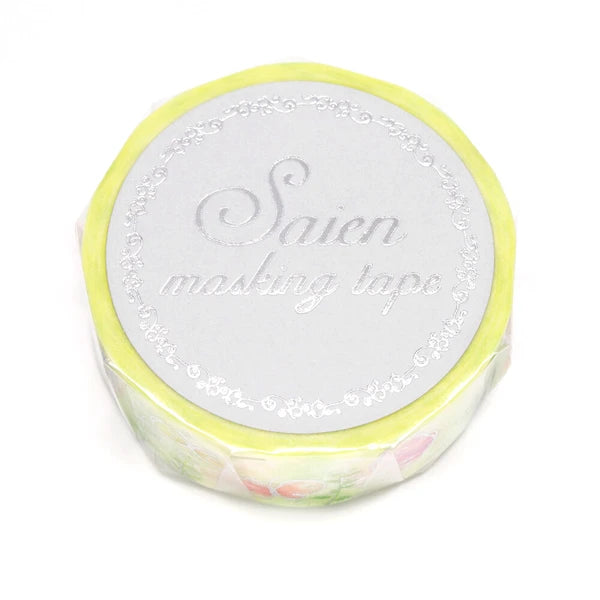 SAIEN マスキングテープ UR3061 ちょうちょ　銀箔 15mm×7m巻き
