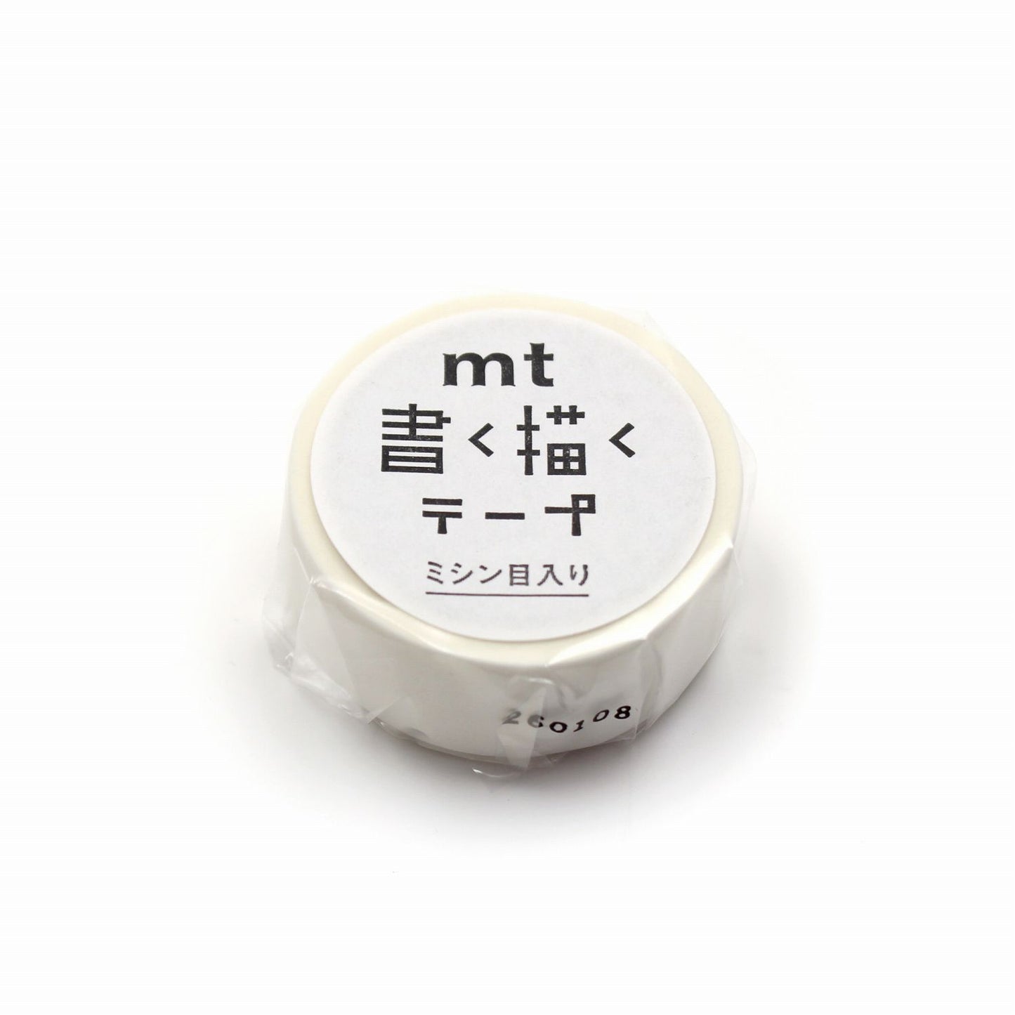 mt 書けるマスキングテープ MTKAKUM04 mt 書く描くテープ ミシン目入り ホワイト 15mm｜手帳 ラベル ホワイト シンプル カスタマイズ