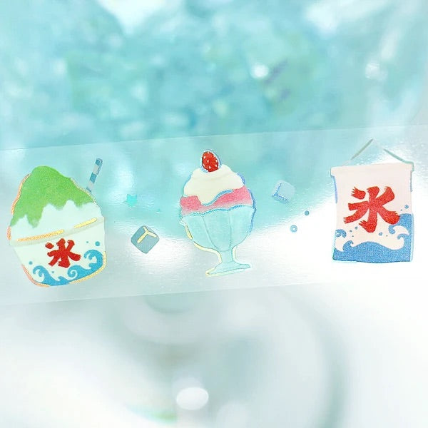 BGM 透明テープ BM-CLN020 夏限定　夏色こおり｜かき氷 夏 涼しい 可愛い コラージュ