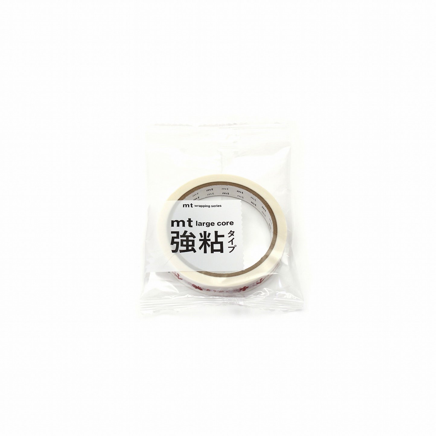 mt マスキングテープ MT01L070 mt large core ありがとう 強粘着｜感謝 ありがとう 赤 フラワー