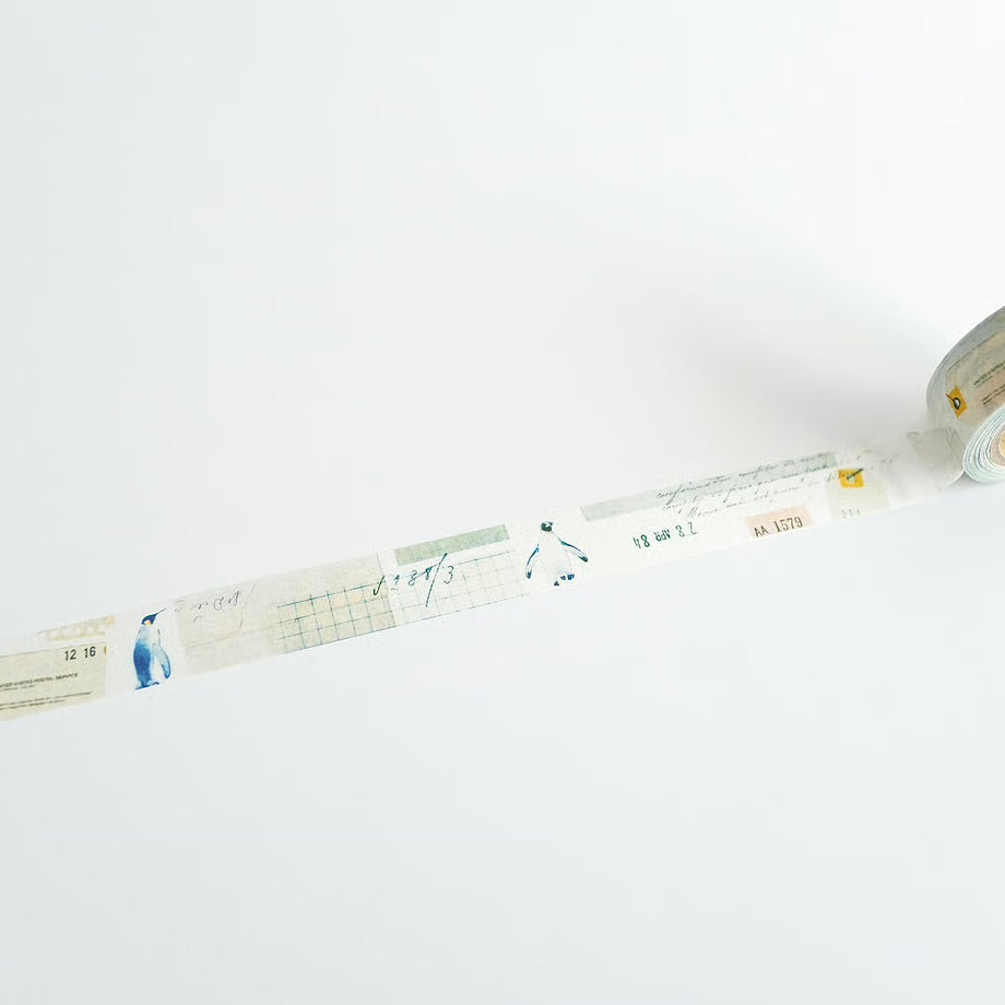 ヨハク マスキングテープ Y-184 アンサンブル｜手帳 コラージュ 素材 数字 淡色
