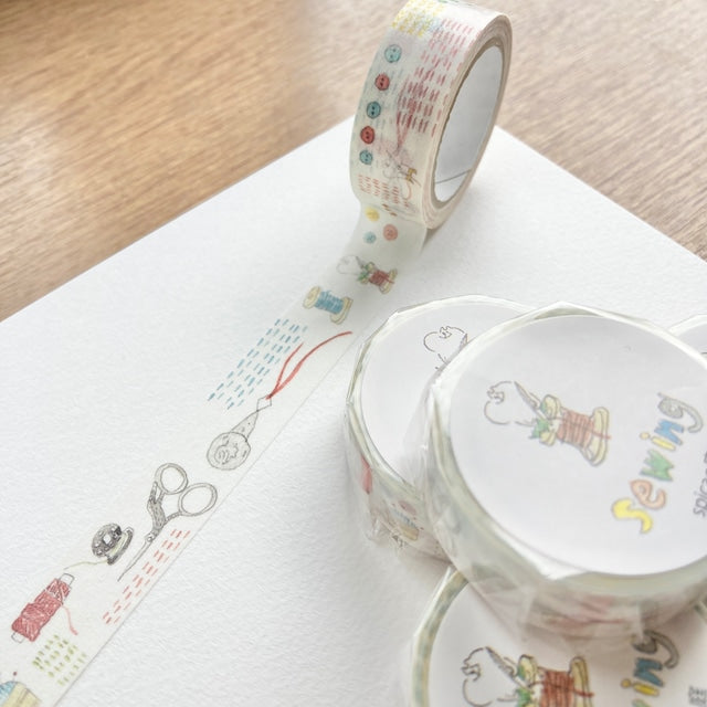 spicaの庭 マスキングテープ SM35 muuちゃんシリーズ sewing｜手芸 裁縫 かわいい ハンドメイド キャラクター