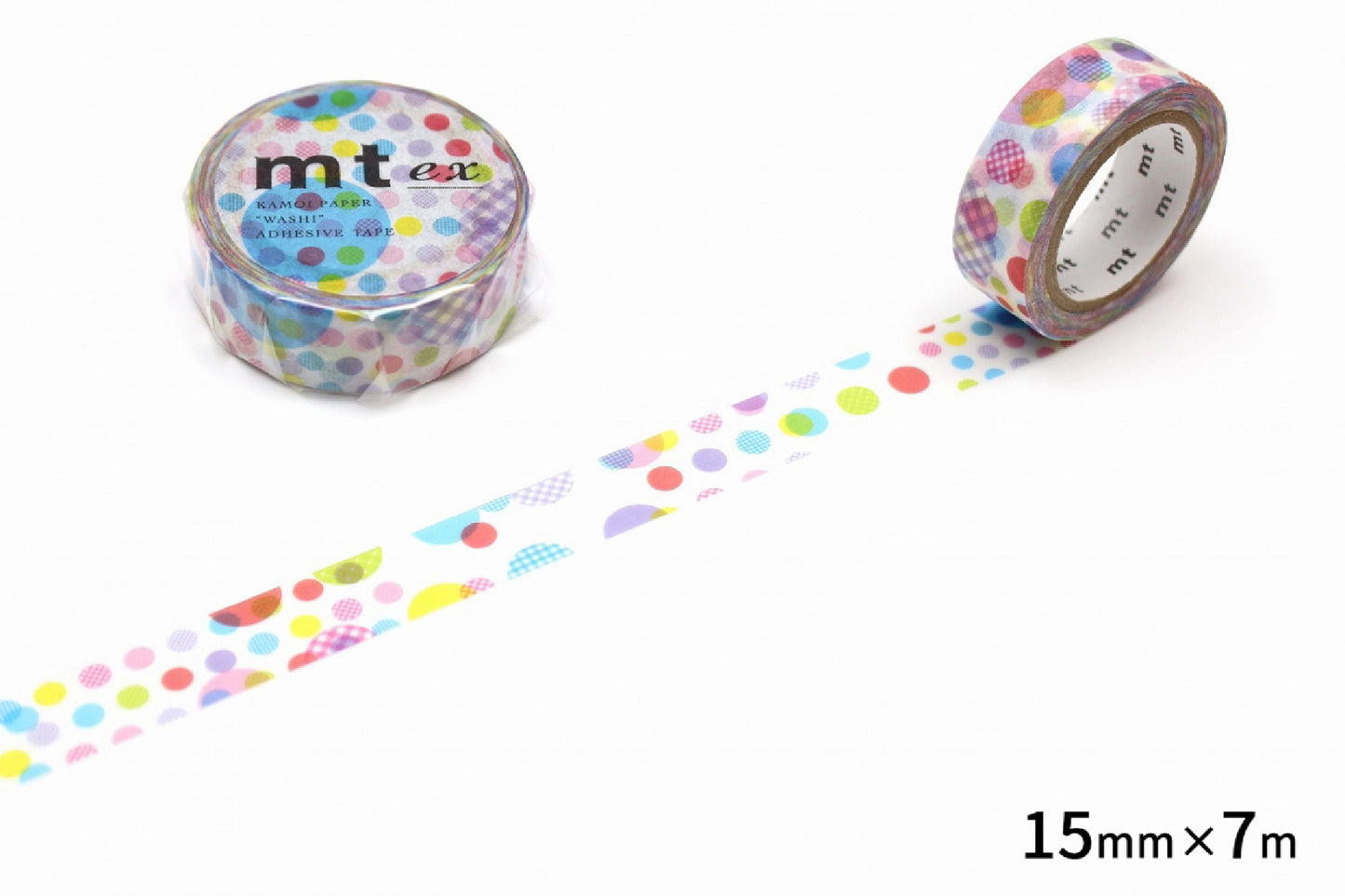 mt マスキングテープ MTEX1P108R mt ex ランダムドットR｜カラフル ドット 手帳 コラージュ かわいい