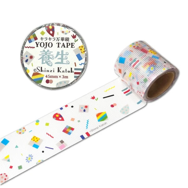 シール堂 養生テープ ks-yj-10006 YOJO TAPE　キラキラ万華鏡｜万華鏡 カラフル コラージュ 手帳デコ かわいい