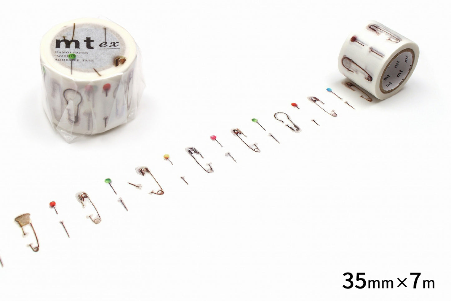 mt マスキングテープ MTEX1P59R mt ex 安全ピン・待ち針 R｜手帳 コラージュ 文房具 レトロ かわいい