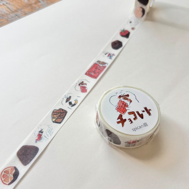 spicaの庭 マスキングテープ SM72 muuちゃんシリーズ チョコレート｜チョコ かわいい 手帳 デコ レトロ