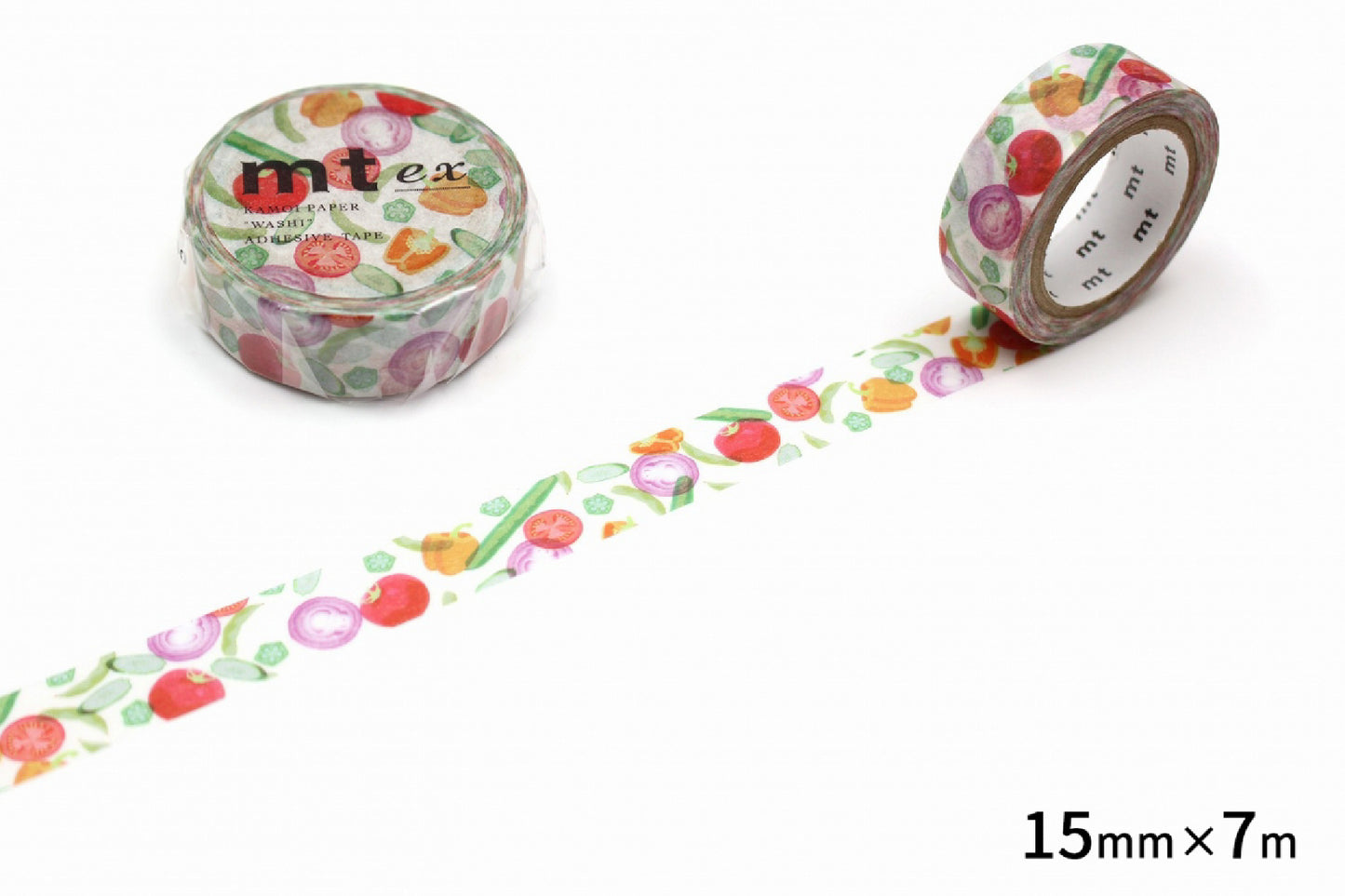 mt マスキングテープ MTEX1P132R mt ex 夏野菜R｜手帳 コラージュ 野菜 水彩 かわいい