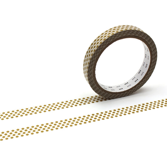 mt マスキングテープ MT01L073 mt large core ドット・金 強粘着｜ドット 金 手帳 コラージュ シンプル