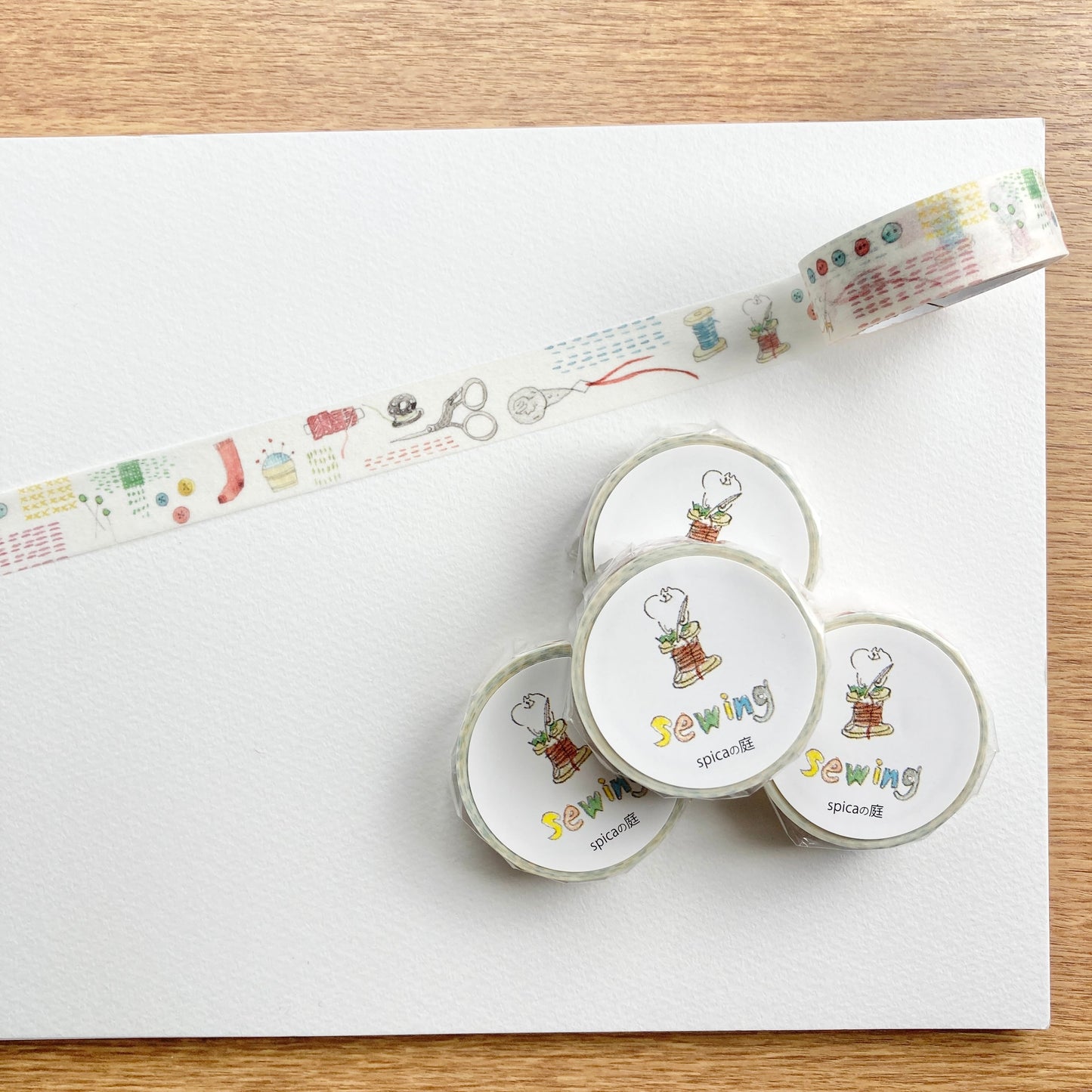 spicaの庭 マスキングテープ SM35 muuちゃんシリーズ sewing｜手芸 裁縫 かわいい ハンドメイド キャラクター