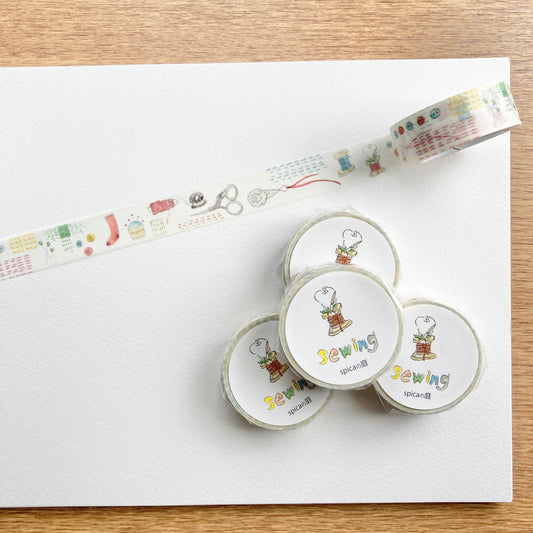 spicaの庭 マスキングテープ SM35 muuちゃんシリーズ sewing｜手芸 裁縫 かわいい ハンドメイド キャラクター