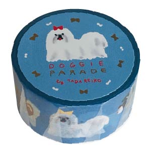 cozyca products 箔押しマスキングテープ 21-049 多田玲子 DOGGIES PARADE｜犬 かわいい 手帳デコ コラージュ