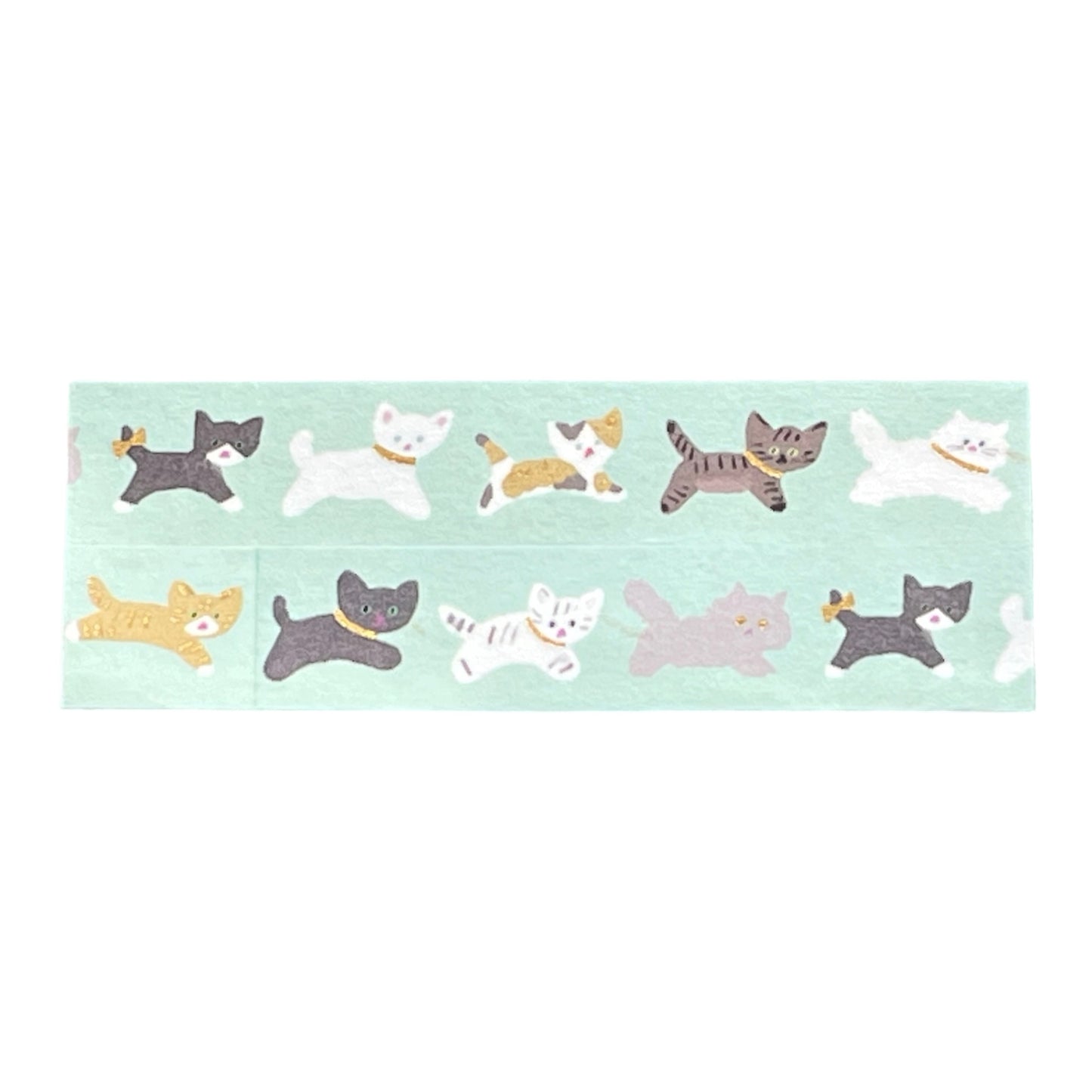 cozyca products 箔押しマスキングテープ 21-048 多田玲子 CAT WALK｜猫 かわいい 手帳デコ コラージュ