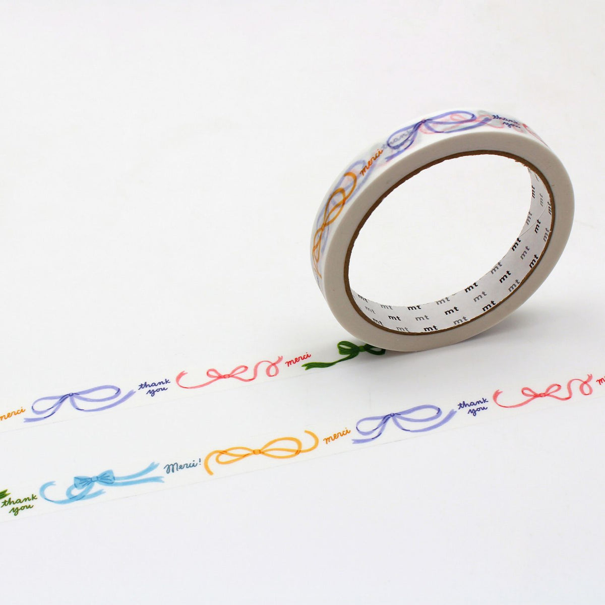 mt マスキングテープ MT01L095 mt large core French ribbon 強粘着｜手紙 リボン 感謝 メッセージ エレガント
