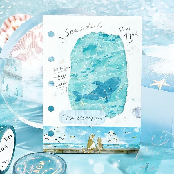 BGM 透明テープ BM-CLN022 夏限定　波影｜夏 海 星 透明 きらきら