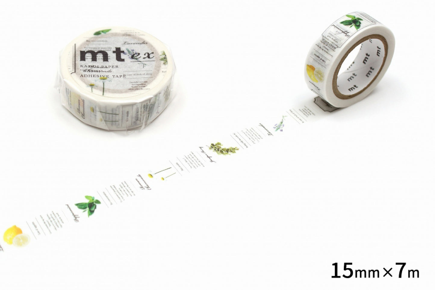 mt マスキングテープ MTEX1P147R mt ex アロマR｜ハーブ 植物 ラベル 手帳 コラージュ
