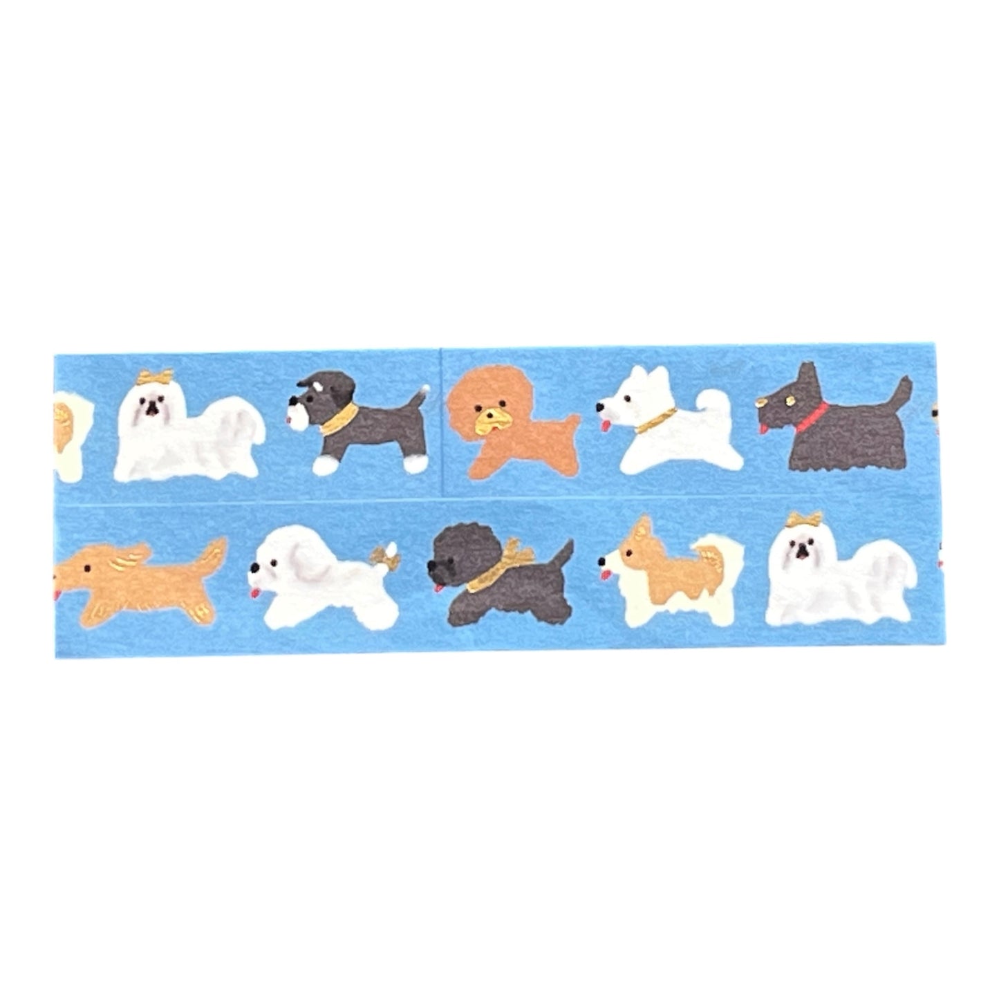cozyca products 箔押しマスキングテープ 21-049 多田玲子 DOGGIES PARADE｜犬 かわいい 手帳デコ コラージュ