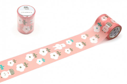 mt マスキングテープ MTPOCT016 mt pocket mt×mizutama 花とパンダ｜手帳デコ かわいい 花柄 ピンク