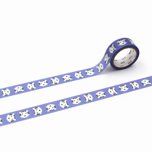 mt マスキングテープ MTPAPI11 mt パピエ ティグル TIGRE blue｜トラ 動物柄 ブルー かわいい 手帳