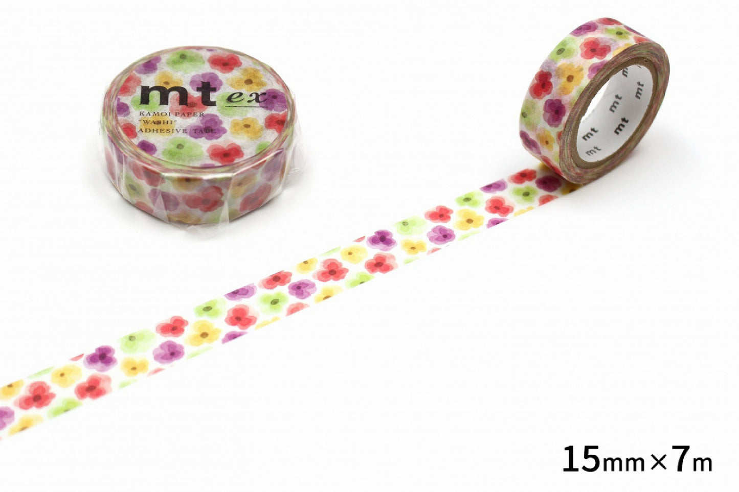 mt マスキングテープ MTEX1P149R mt ex パンジーR｜花柄 パンジー 水彩 かわいい 手帳デコ