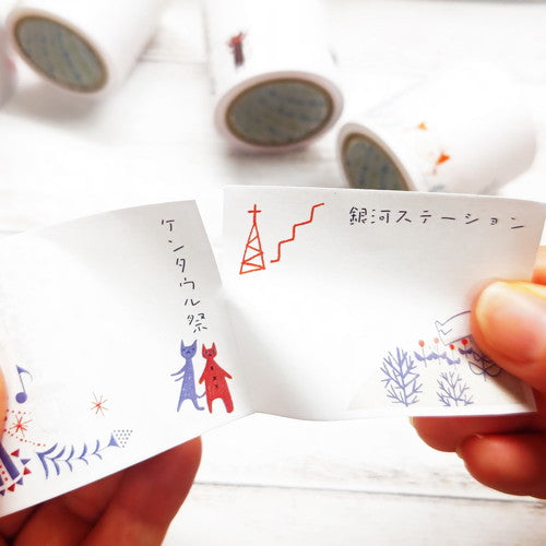 シール堂 ロールふせん ks-rf-10019 宮沢賢治幻燈館 銀河鉄道の夜2