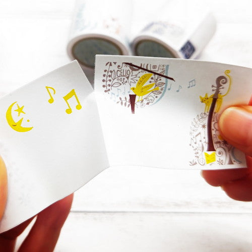 シール堂 ロールふせん ks-rf-10022 宮沢賢治幻燈館  セロ弾きのゴーシュ