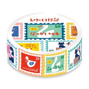 古川紙工 マスキングテープ QMT35 レトロ日記 ますきんぐテープ